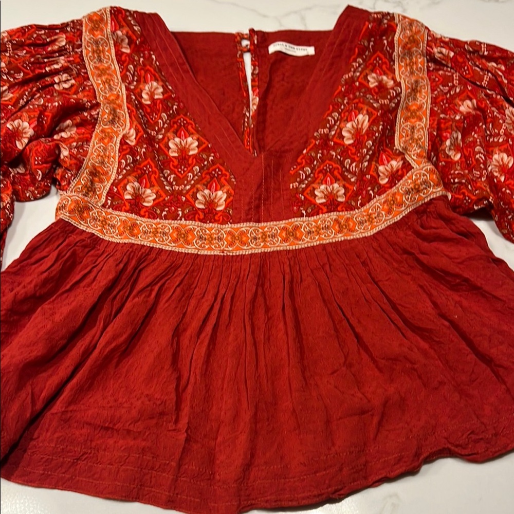 Spell & The Gypsy Copper Red Blouse | XS